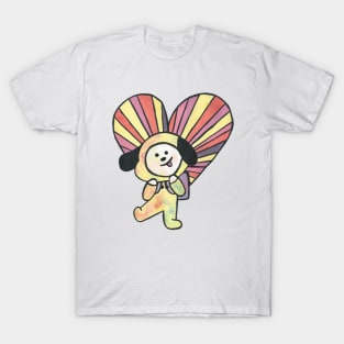 Chimmy With Heart Parachute Inspired Kawaii Street Art Graffiti T-Shirt